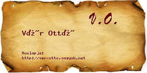 Vér Ottó névjegykártya